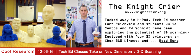 Tech Ed Classes Take on New Dimension!